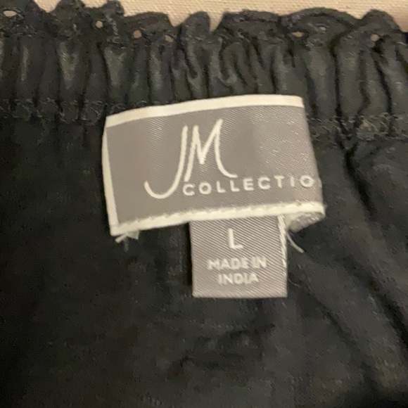 JM Collection Black Graphic Blouse Relaxed Fit - Picture 7 of 8